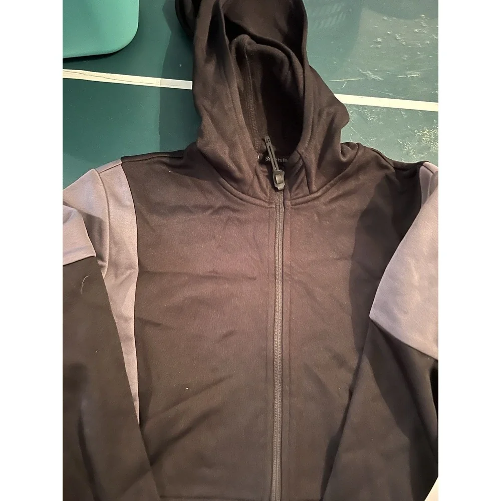 NWT Sports Illustrated Zip Up Hoodie‎ Black Gray Small